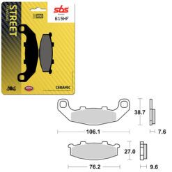 SBS BRAKE PAD 615HF