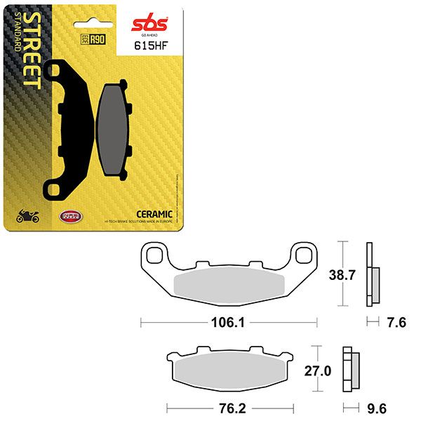 SBS BRAKE PAD 615HF