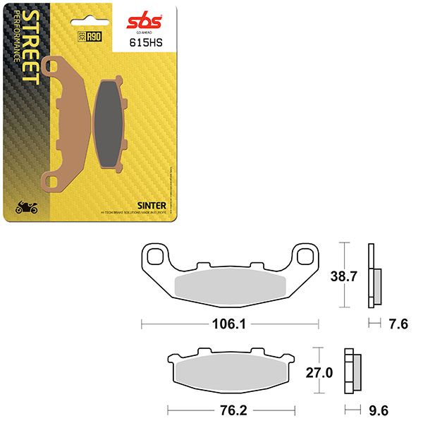 SBS BRAKE PAD 615HS