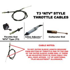 THROTTLE CABLE 44'' INNER SLEE