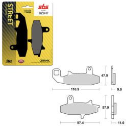 SBS BRAKE PAD 626HF