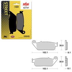 SBS BRAKE PAD 627HF