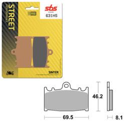 SBS BRAKE PAD 631HS