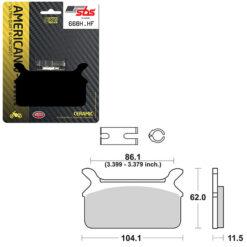 SBS BRAKE PAD 668H.HF