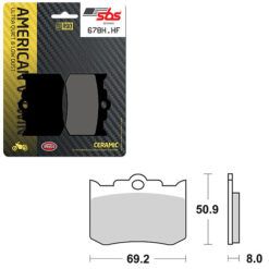 SBS BRAKE PAD 678H.HF