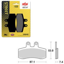 SBS BRAKE PAD 681HF