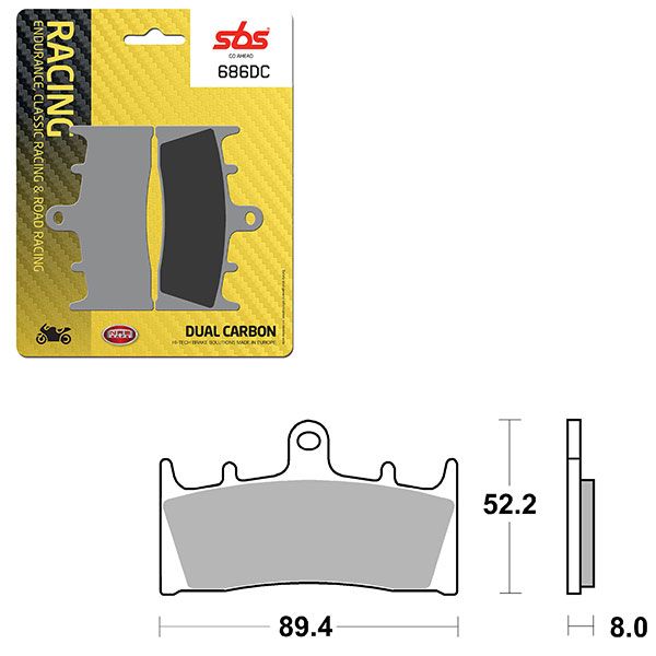 SBS BRAKE PAD 686DC
