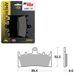 SBS BRAKE PAD 686H.HF