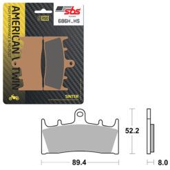 SBS BRAKE PAD 686H.HS