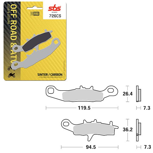 SBS BRAKE PAD 726CS