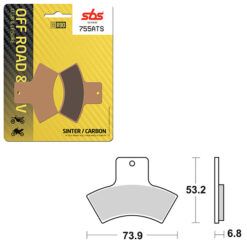 SBS BRAKE PAD 755ATS