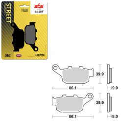SBS BRAKE PAD 881HF