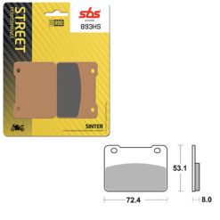 SBS BRAKE PAD 893HS