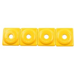 WOODYS SQUARE ALUM PLATE YEL