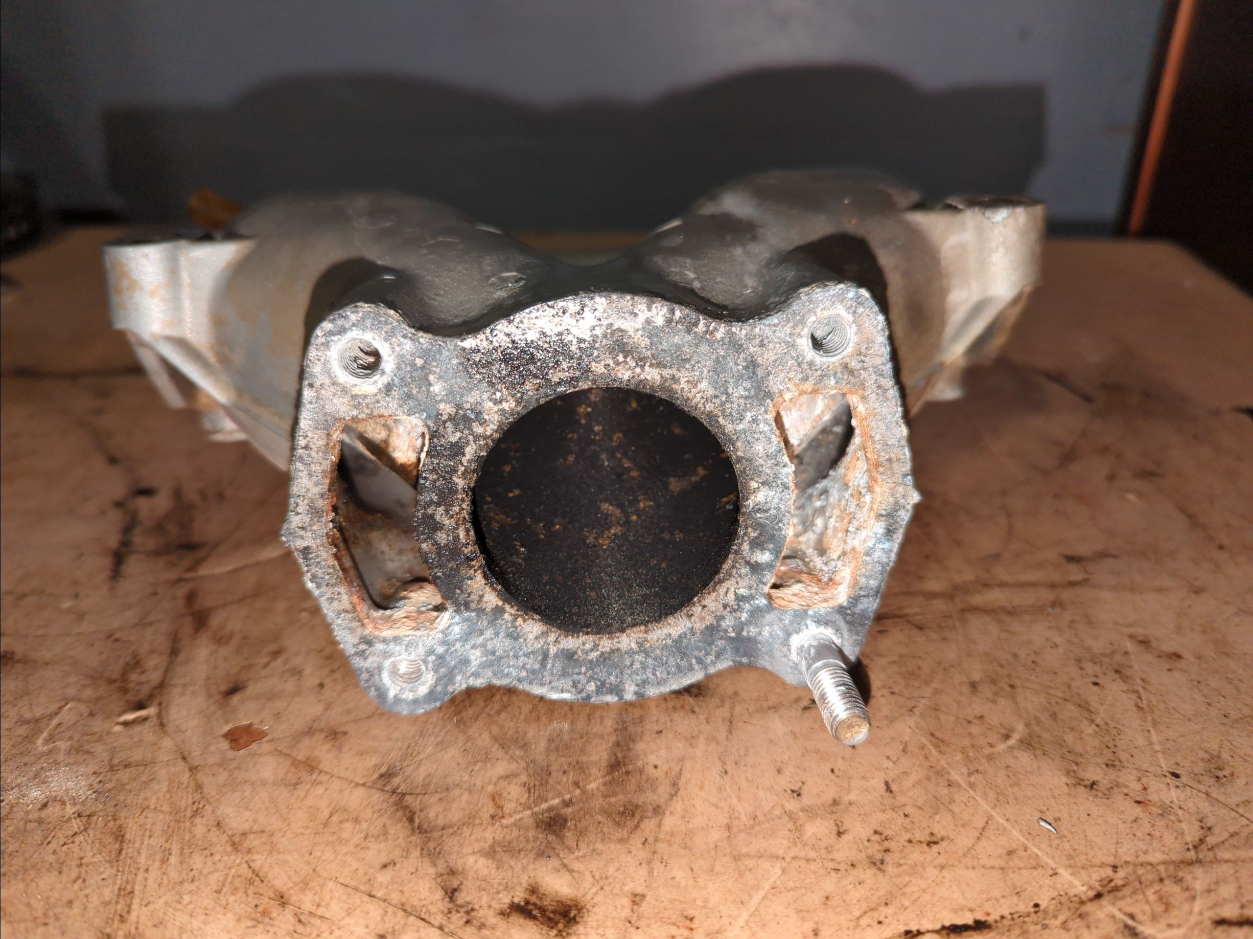 1998 Sea Doo GTS, 5819, 717 Exhaust Manifold (Silver) - Image 3