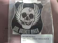 OBB SMALL CREST PATCH BLK & WHT