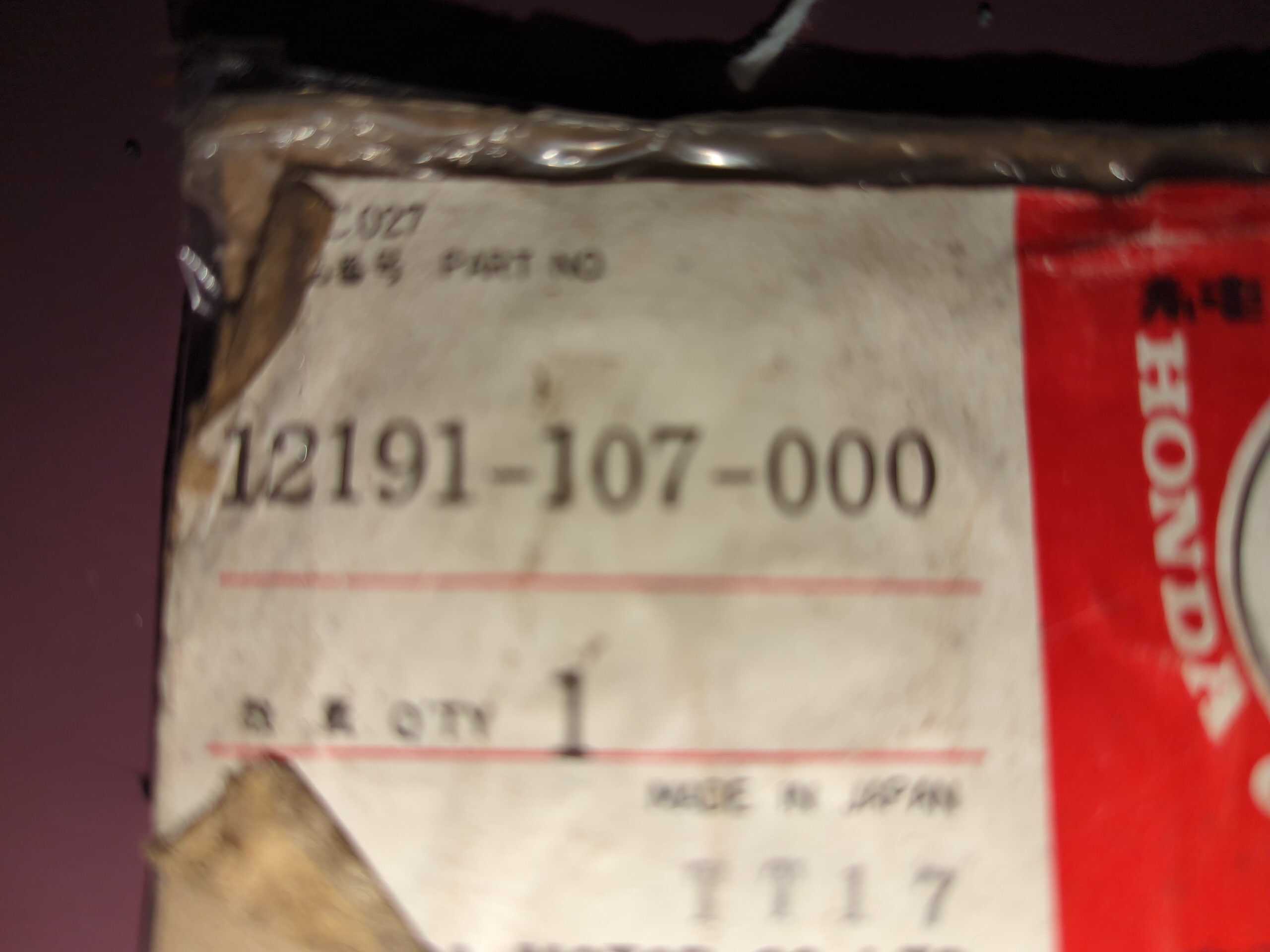 No Year Honda SL100 CB100 CL100S XL100 GASKET, CYLINDER