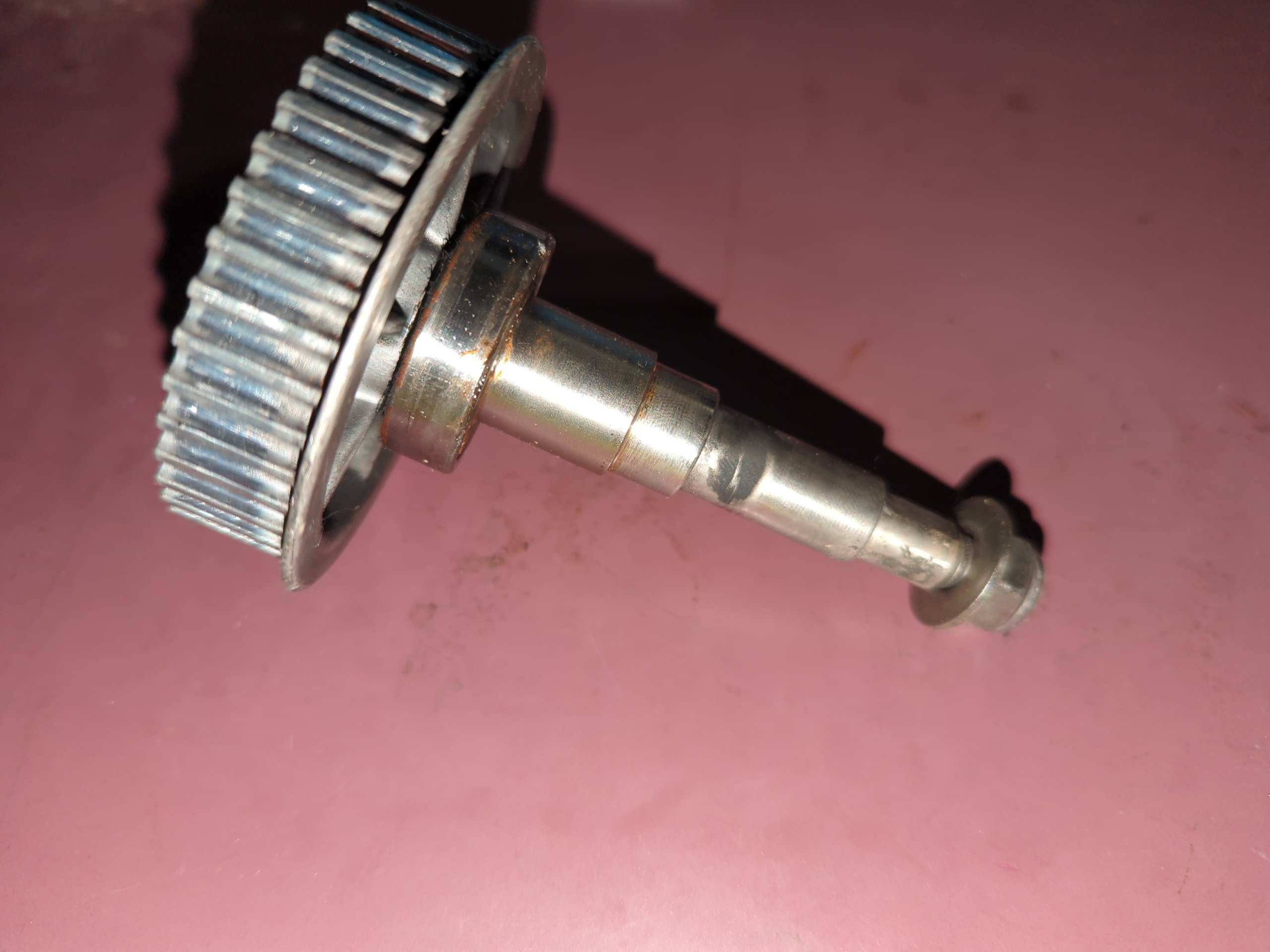 1996 - 2005 Polaris RMK,SKS,XC,PRO X,SWITCHBACK Water Pump Pulley With Shaft - Image 2