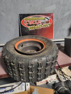 18x9.5-8 Tubeless 4 Ply Rated Tire & Black 4 Hole Rim for ATV - G1070007-PBC3842