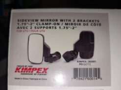 Alternative view of Kimpex Sideview Mirror with 2 brackets 1.75″-2″ Clamp-On