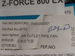 2013 - 2016 CFmoto ZFORCE 800 EX AIR OUTLET PIPE,FAN