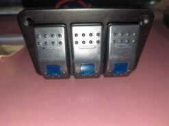 KIMISS LED Blue Light 3 Gang 12V/24V Toggle Rocker Switch with LED Light