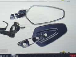 HANDLEBAR END MIRROR OVAL PENTA BLACK (PR)