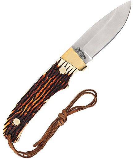 Old Timer PH2N Mini Pro Hunter Stag w/ Leather Sheath
