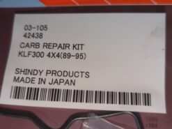 1989 - 1995 KAWASAKI KLF300 BAYOU 4X4 Carburetor Repair Kit - Image 3