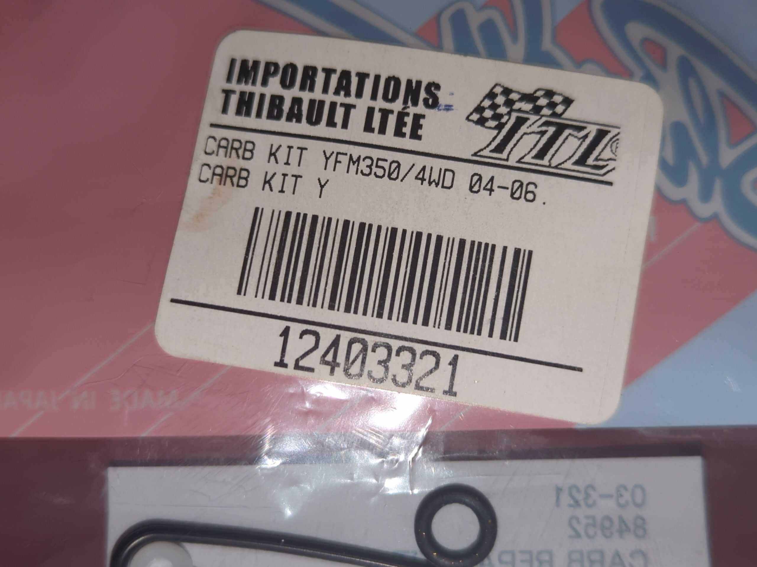 2004 - 2006 Yamaha YFM350FA BRUIN AUTO 4X4, 2007 - 2009 YFM350 GRIZZLY 4X4 AUTO Carburetor Repair Kit - Image 4