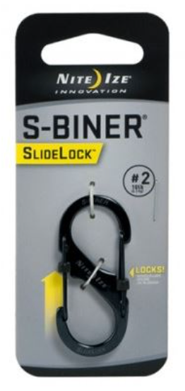 Nite Ize S-Biner Stainless Steel Clip #2 Sidelock - Black