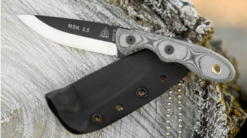 TOPS Mini Scandi 2.5 Fixed Blade Knife, 1095 Carbon, Micarta, MSKBLM