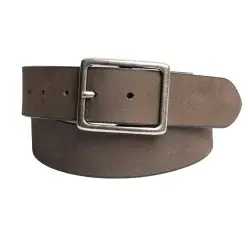 Silver Jeans Co. 40mm Genuine Nubuck Leather Belt - Medium Gray