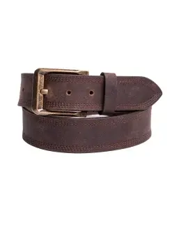Silver Jeans Co. 40mm Genuine Crazy Horse Leather Belt - Dark Brown