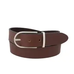 Silver Jeans Co. 35mm Heavyweight Genuine Leather Belt - Dark Tan/Cognac