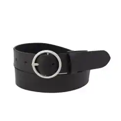 Silver Jeans Co. 35mm Heavyweight Genuine Leather Belt - Black