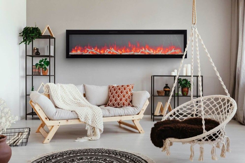 72 ENTICE WALL-HANGING ELECTRIC FIREPLACE