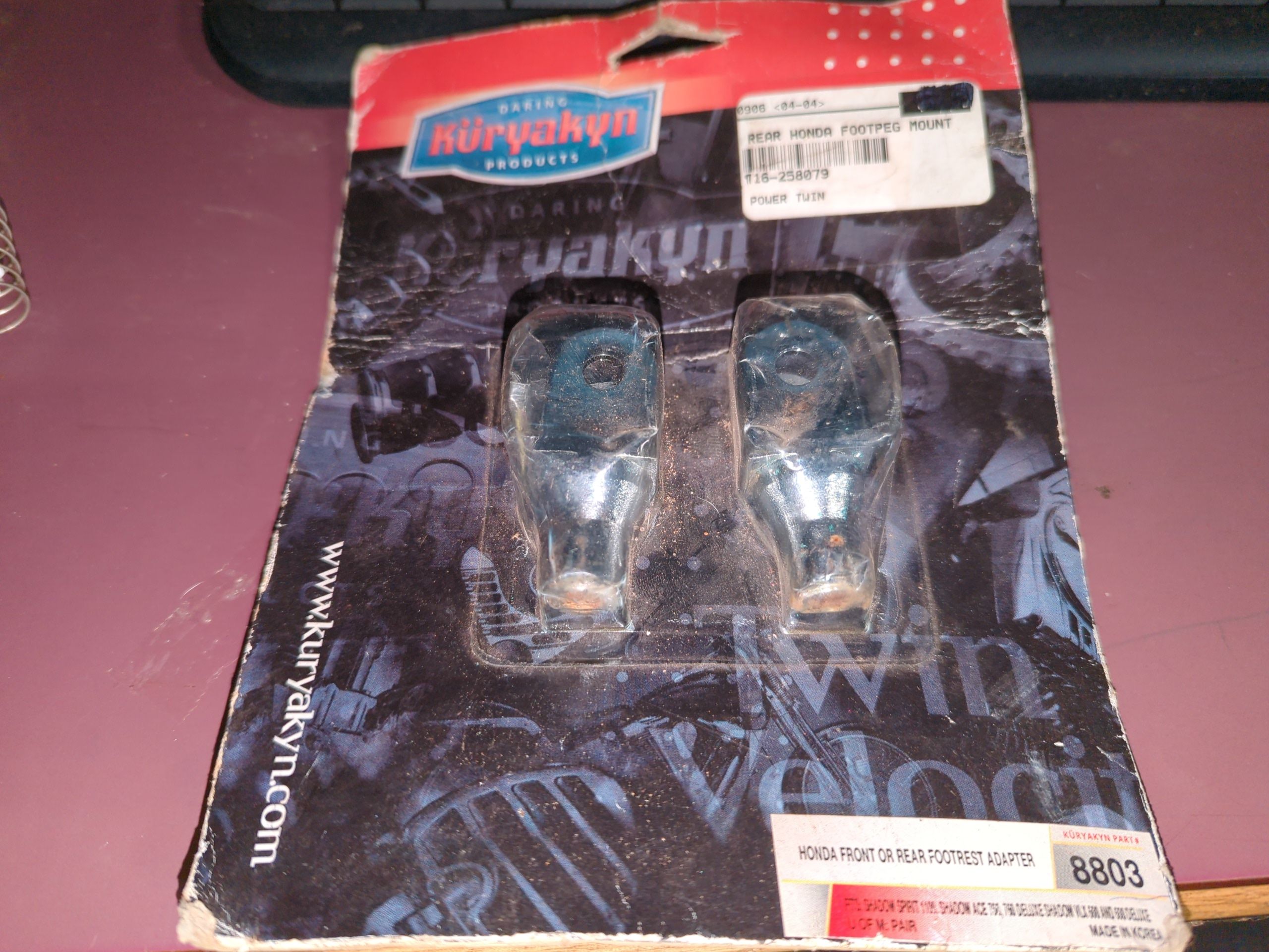 Kuryakyn Honda Tapered Peg Adapters Chrome - 8803 - Image 2