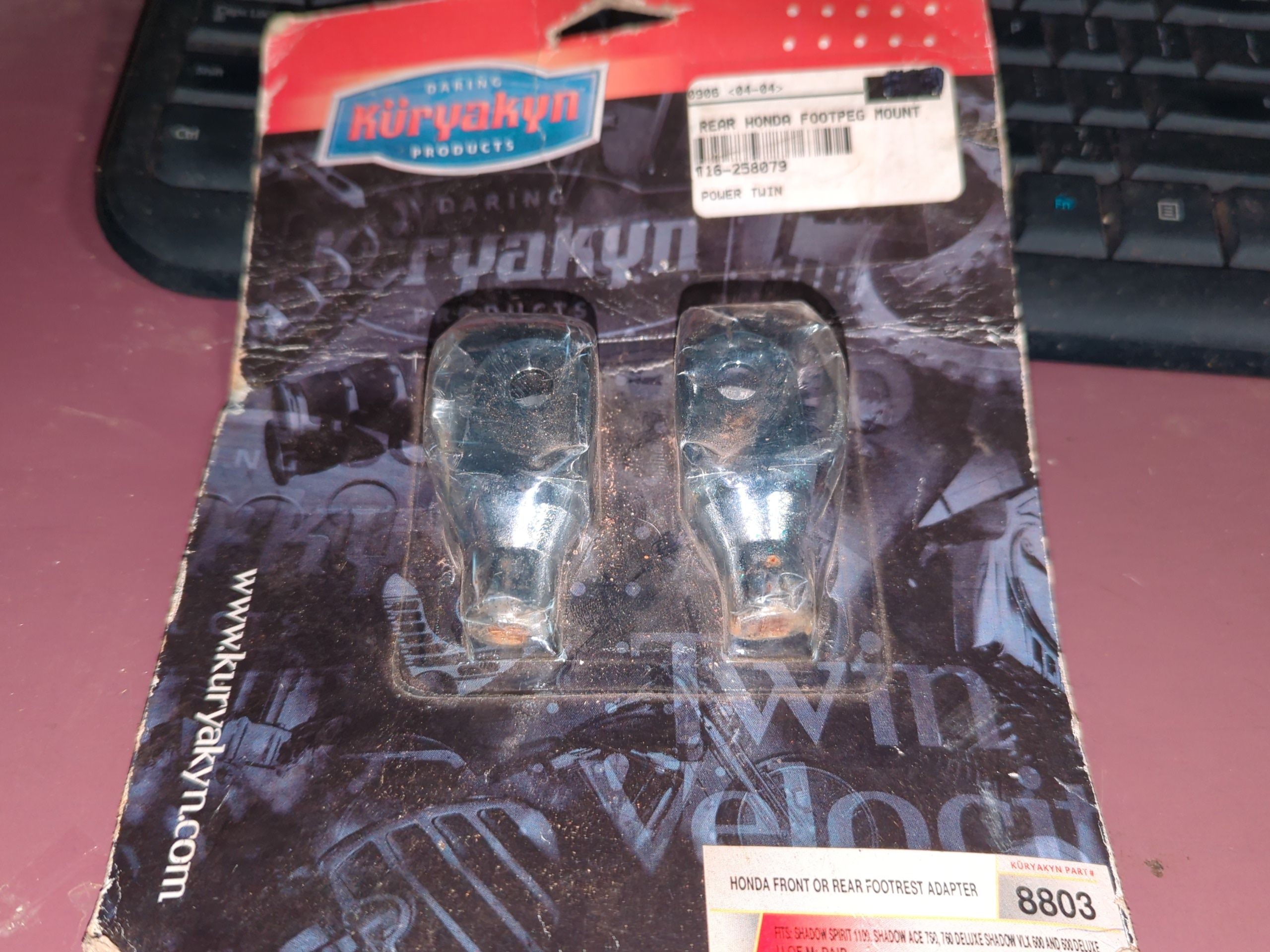 Kuryakyn Honda Tapered Peg Adapters Chrome - 8803 - Image 4