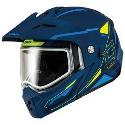 GMAX MD74 SPECTRE FULL FACE HELMET XL BLUE/HI-VISIBILITY DOUBLE LENS
