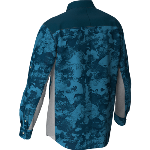 M Cast Performance UPF L/S Shirt 21-Slate Camo/Slate-S - Image 2