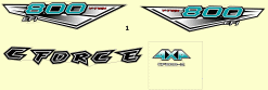 2013 - 2015 - CF MOTO - CFORCE 800 - DECAL KIT - 7020-1900E0-1000