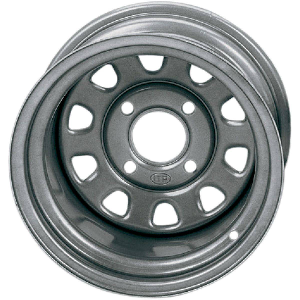 ITP Delta Steel Wheel 12x7 - 4+3 Offset - 4/156 - Silver - 1225579032