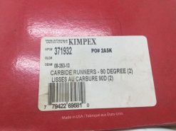 Alternative view of Kimpex 4 Inch 90 Degree Carbide Runners Pair 08-253-13