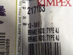 Outside Distributing Brake Pads: Type 4J Sintered copper - Front/Rear - Image 2