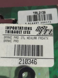Alternative view of ITL BRAKE PADS - KEVLAR/CARBON - (FA346)