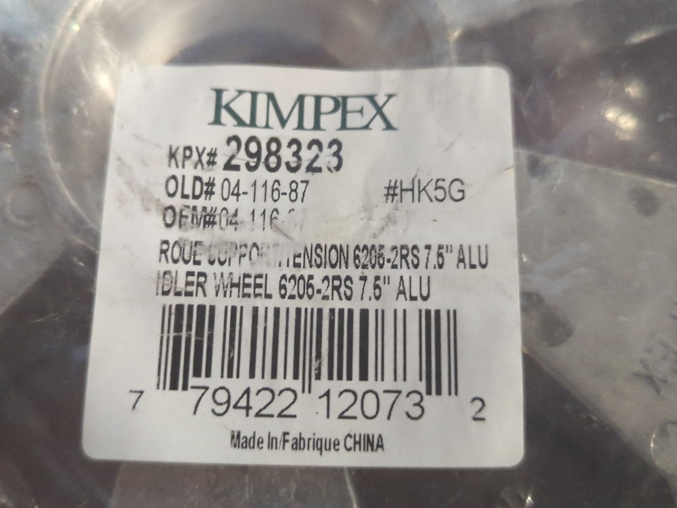 Kimpex Idler Wheel Aluminum, Rubber - Fits Ski-Doo 298323 - Image 4