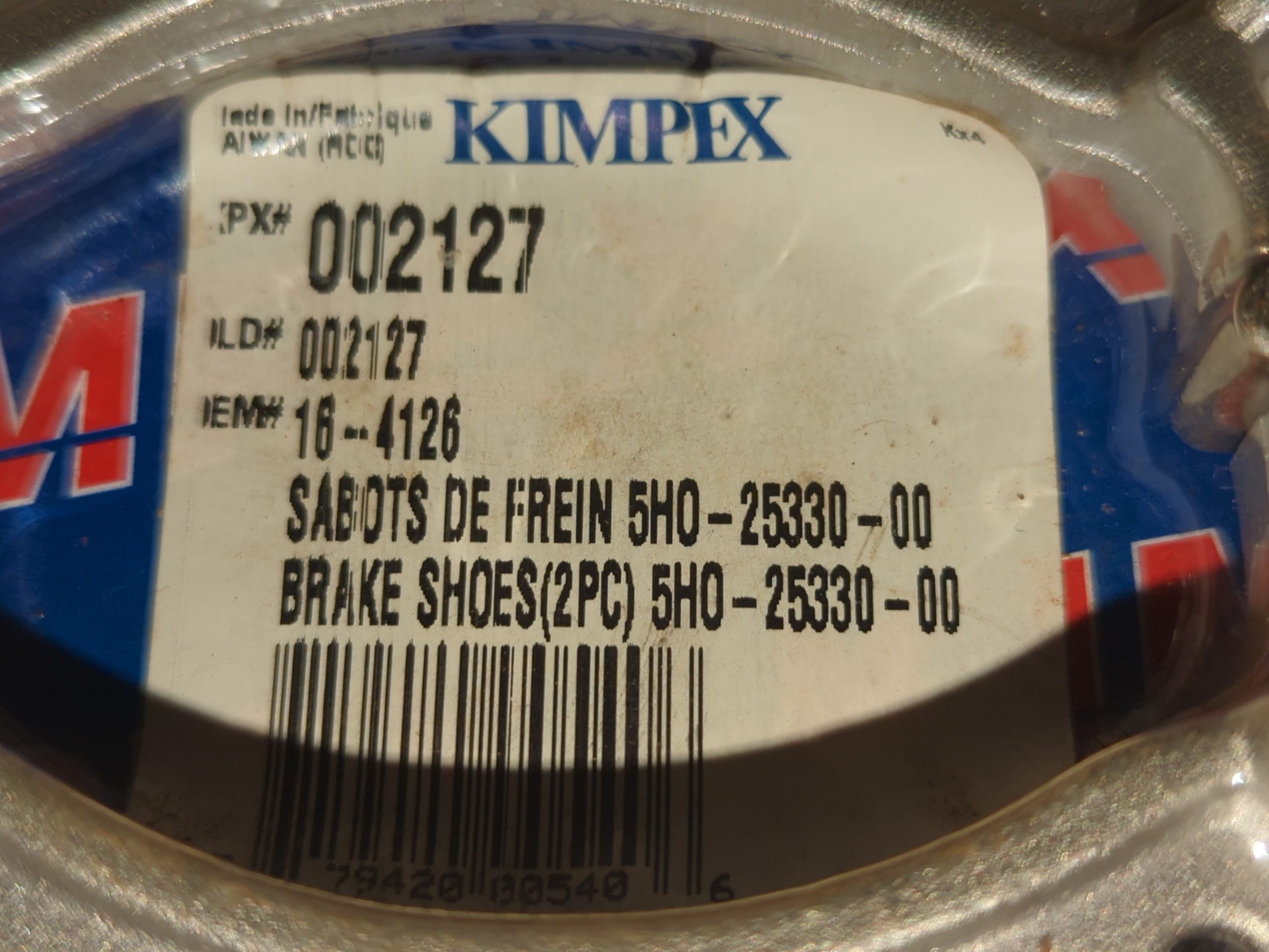 Kimpex BRAKE SHOES 002127 - Image 2
