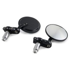 UNIVERSAL HANDLEBAR END MIRRORS CARBON