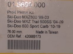 Alternative view of ITL PROX PISTON KIT SKI DOO MXZ 600,76.00MM